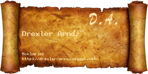 Drexler Arnó névjegykártya